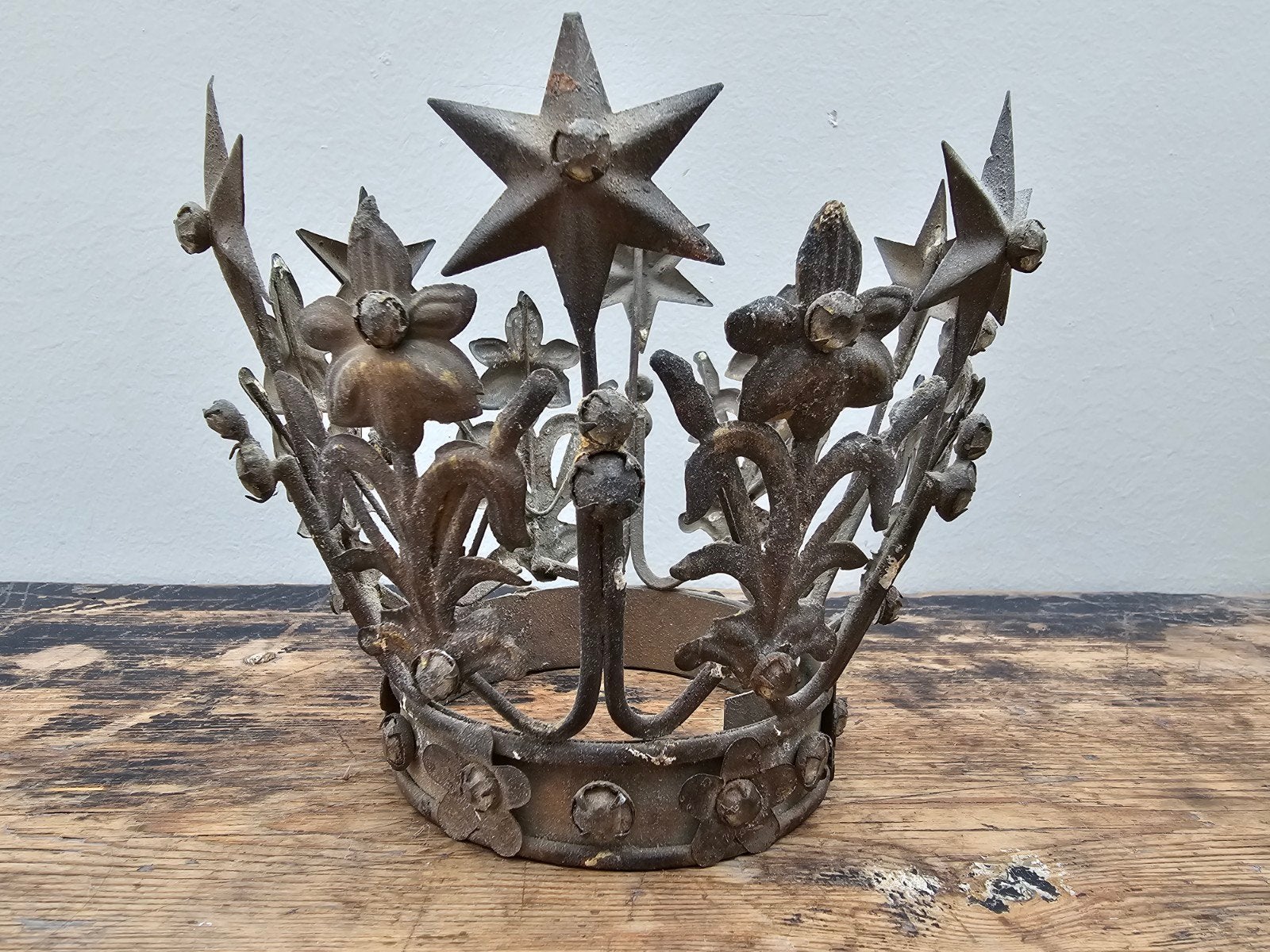 Antiek frans religieuze Santos/ Maria  kroon 2, Antiek en Kunst, Ophalen of Verzenden