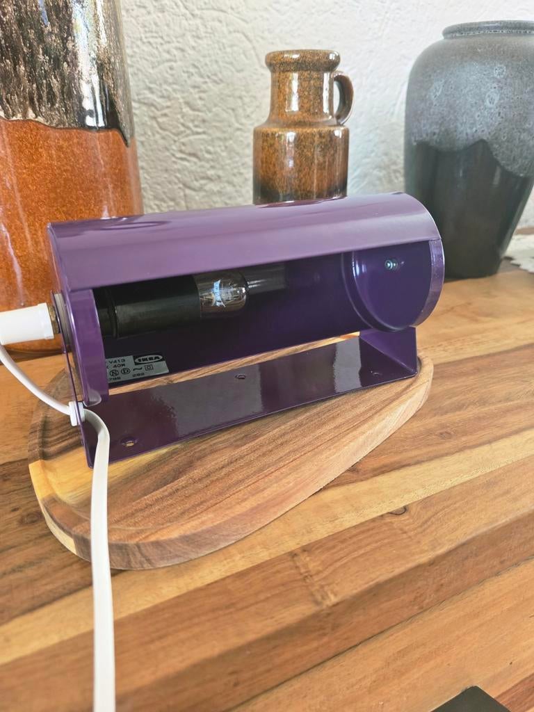 Vintage IKEA tafellamp V413 – paars / postmodern –, Ophalen of Verzenden