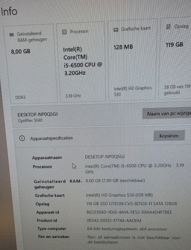 Dell computer OptiPlex 5040 (SFF), Gebruikt, Verzenden, 8 GB, Dell