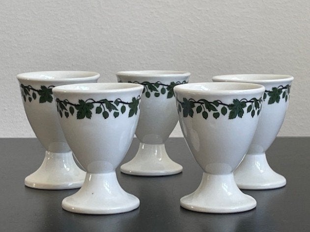 5 antieke Rosenthal Weinlaub/wijnrank eierdoppen i.z.g.st, Ophalen of Verzenden