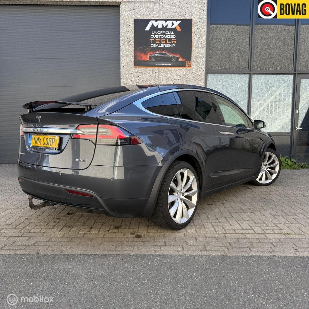 Tesla Model X 100D 6 SEATER + TREKHAAK, Auto's, Tesla, Automaat, Model X, Overige carrosserieën, Leder