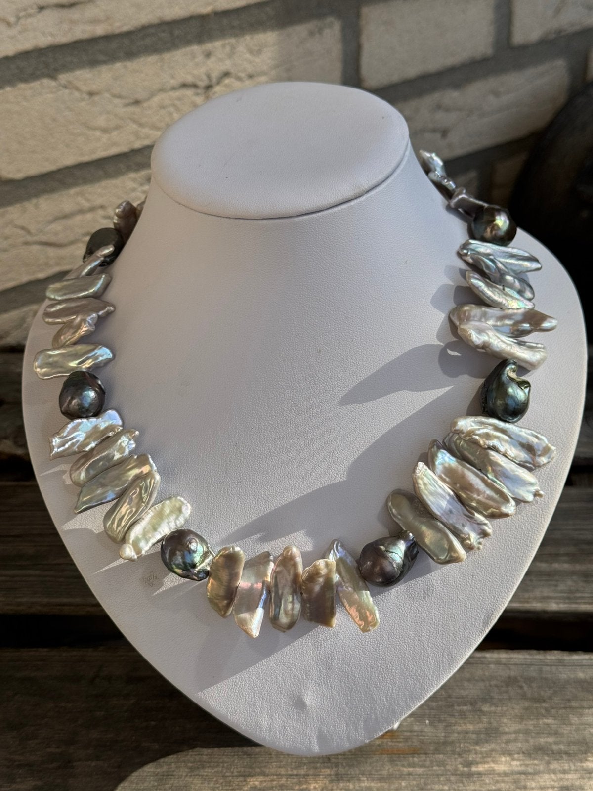 Barok , Biwa zoetwater Parel ketting, Ophalen of Verzenden, Nieuw
