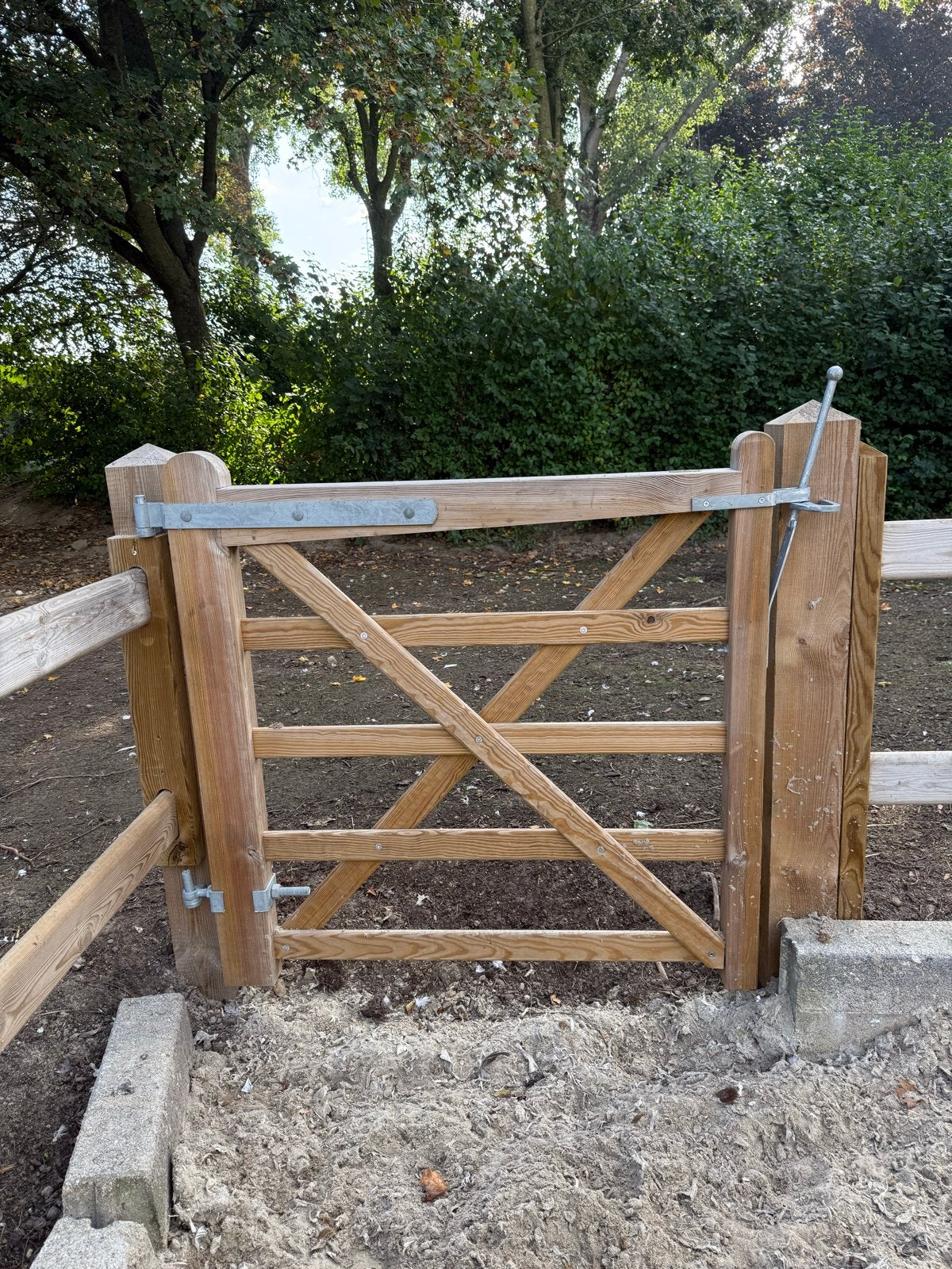 Lands End Hekwerk met 2 Palen en Sluiting, Tuin en Terras, Ophalen, Met poort, Gebruikt, Tuinhek