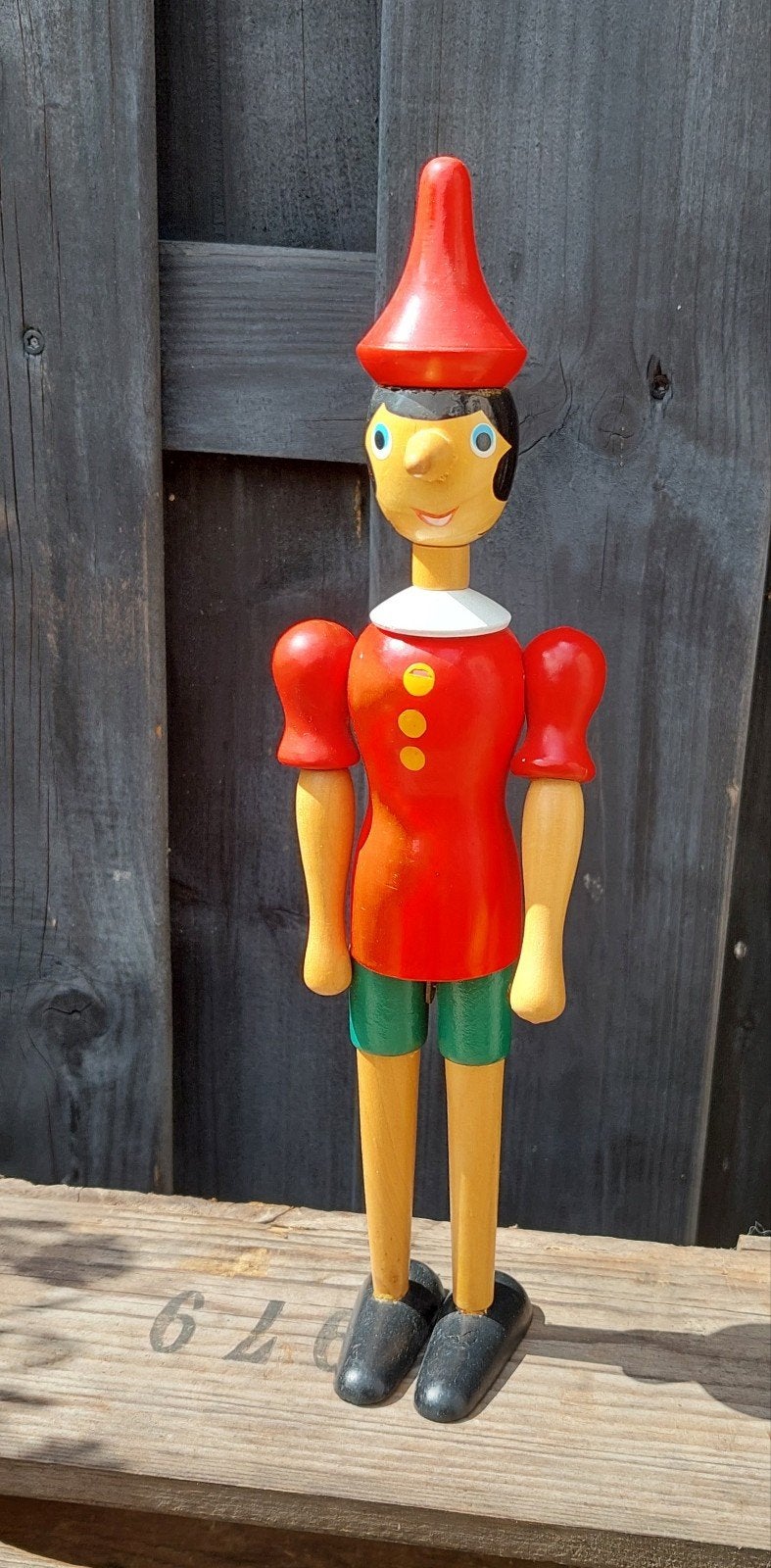 Vintage houten Pinokkio pop - decoratief en charmant, Ophalen of Verzenden, Gebruikt