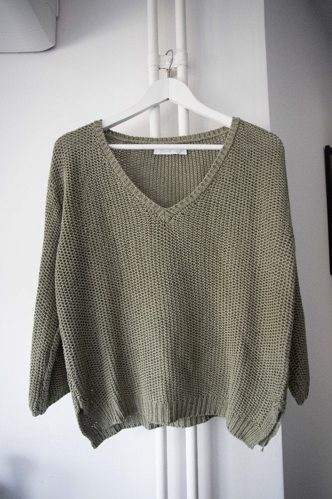 Kaki groene trui By Bar maat XL, By bar, Maat 46/48 (XL) of groter, Ophalen of Verzenden, Zo goed als nieuw