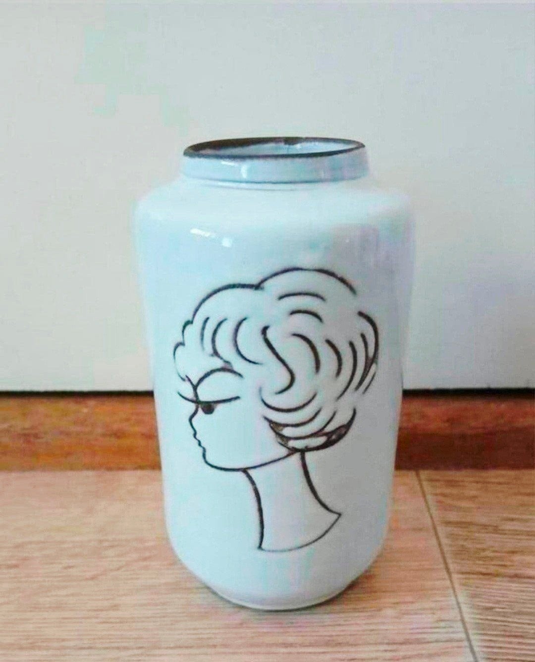 Vintage Boonstra Vaasje met Dame - Jaren 50, Ophalen of Verzenden