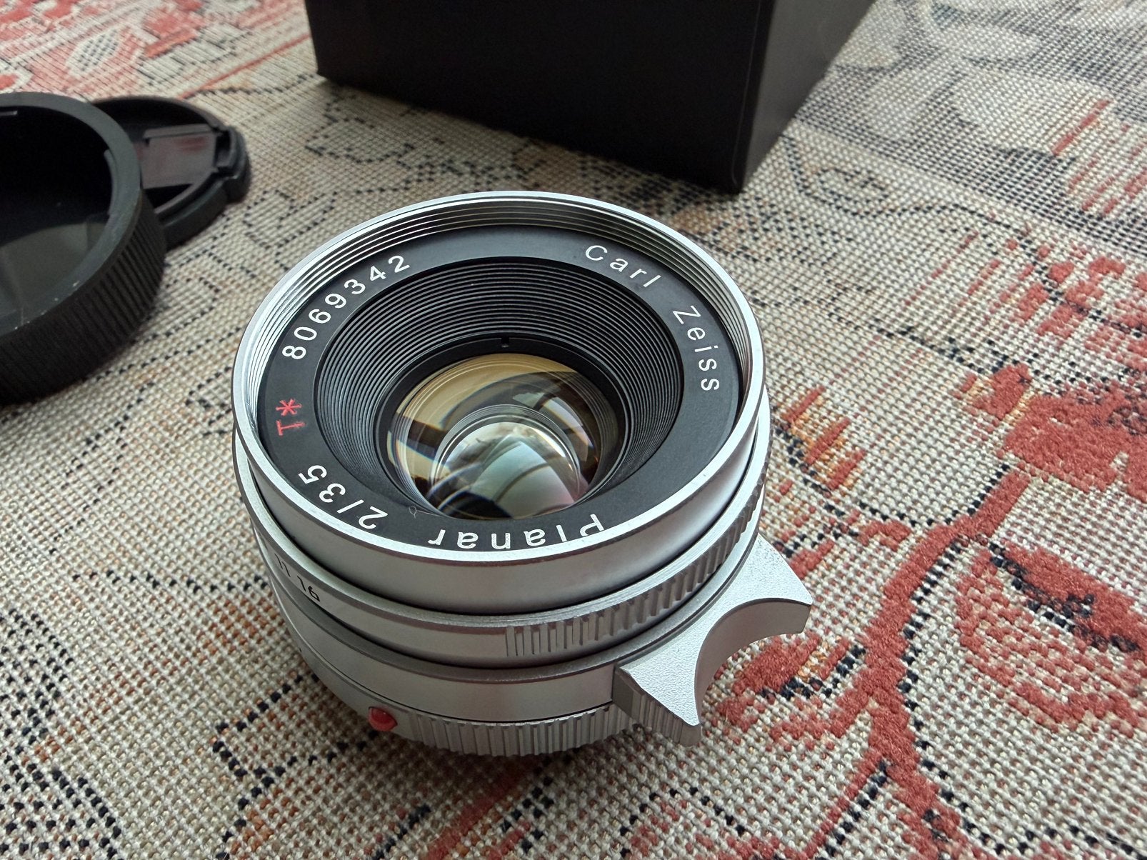 Carl Zeiss Planar Contax G35 F2 Silver Lens for Leica M, 35 mm, Nieuw, Leica M-mount, Handmatige focus