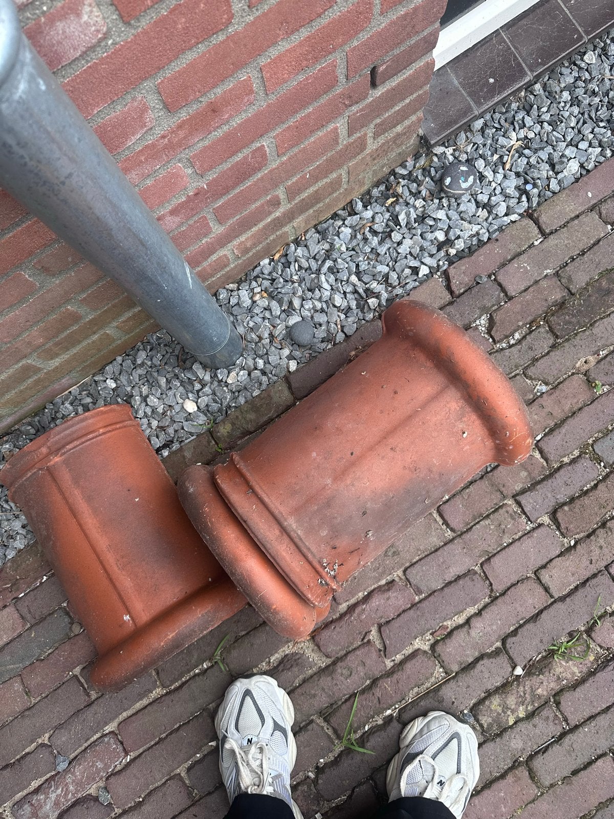 6 Nokvorsten, Doe-het-zelf en Verbouw, Ophalen, Gebruikt, Steen of Klei, Minder dan 5 m²