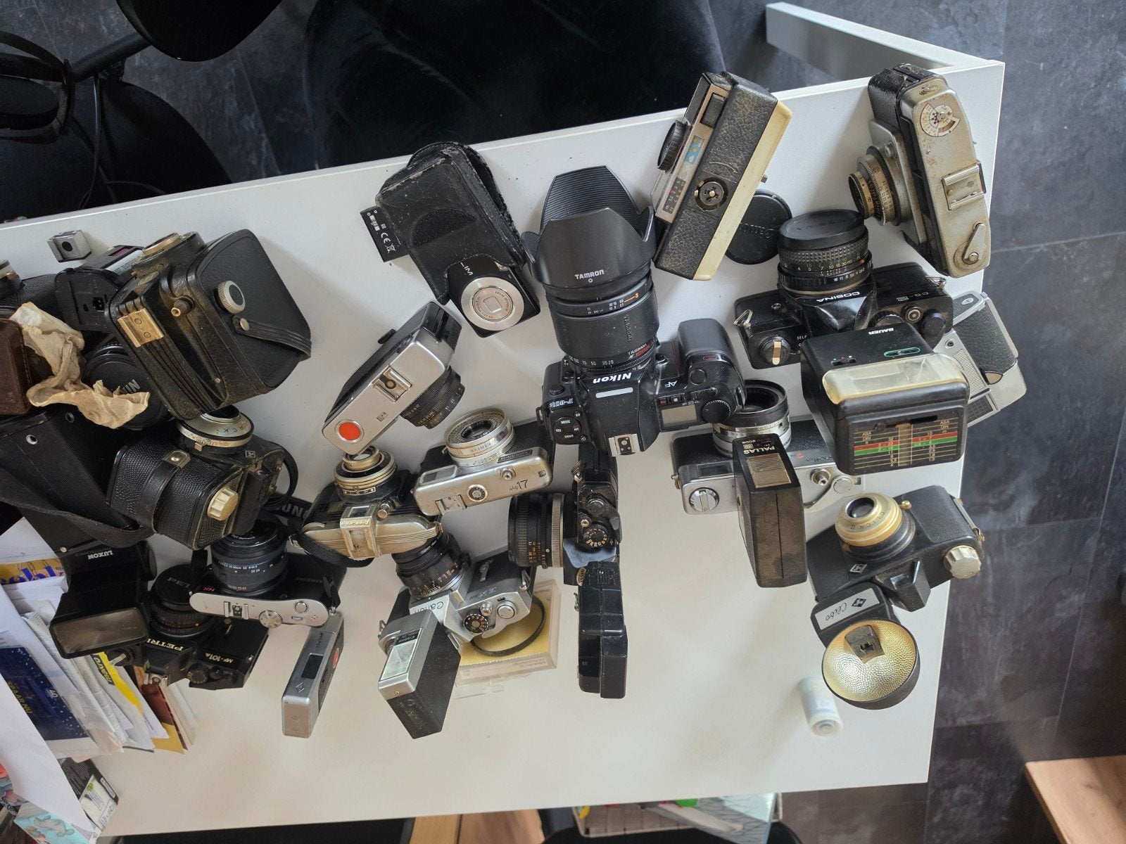 Vintage camera collectie - Agfa, Nikon, Canon, Audio, Tv en Foto, Ophalen, Gebruikt, Compact, Overige Merken