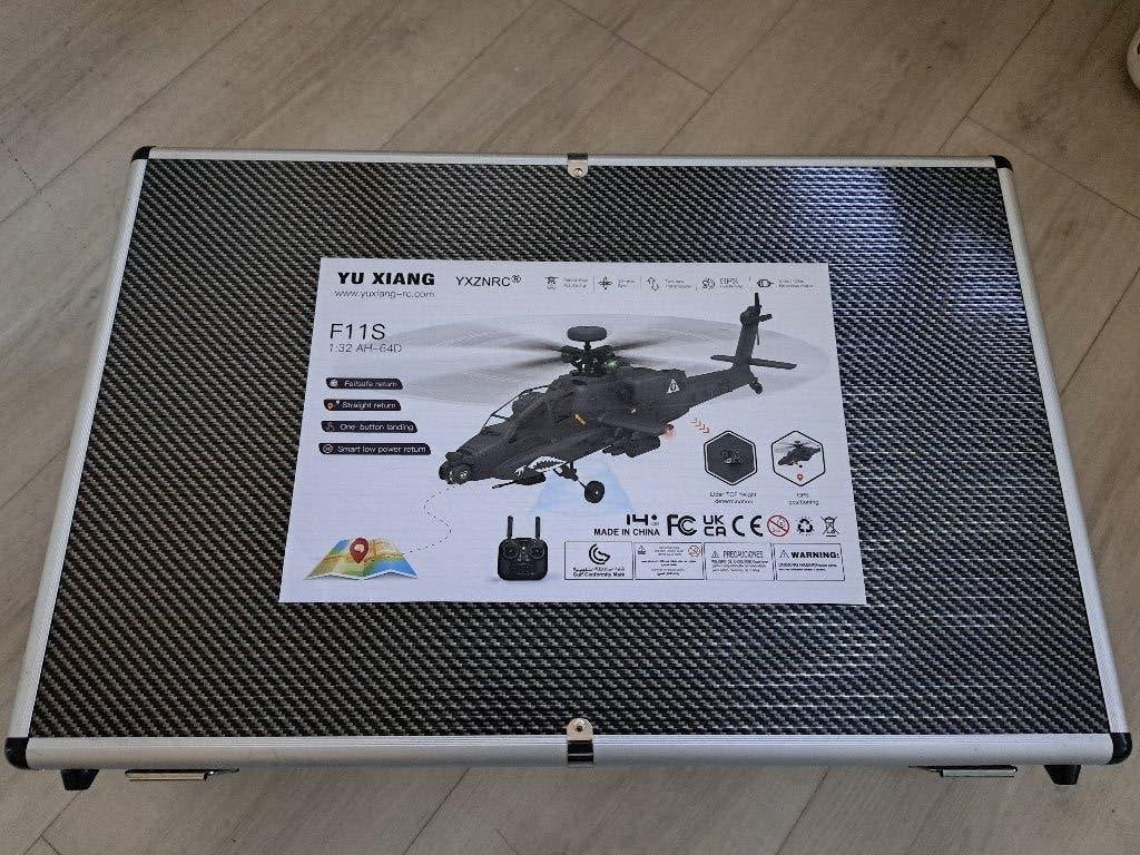 YU XIANG F11-S AH64 Apache RC Helikopter 2.4G RTF GPS + FPV, Elektro, RTF (Ready to Fly), Helikopter, Ophalen of Verzenden