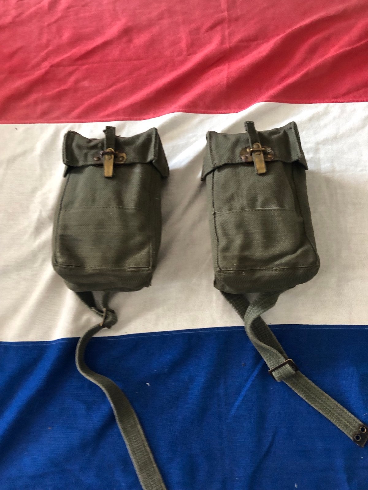 Vintage MvO militaire patroontassen (2 stuks), Ophalen of Verzenden, Landmacht, Overige gebieden, Overige typen