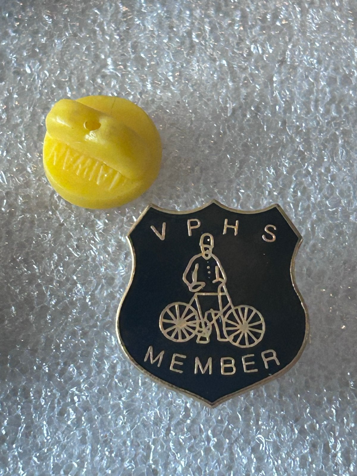 Vintage VPHS Member Fiets Pin Badge, Verzamelen, Ophalen of Verzenden, Gebruikt, Transport, Speldje of Pin