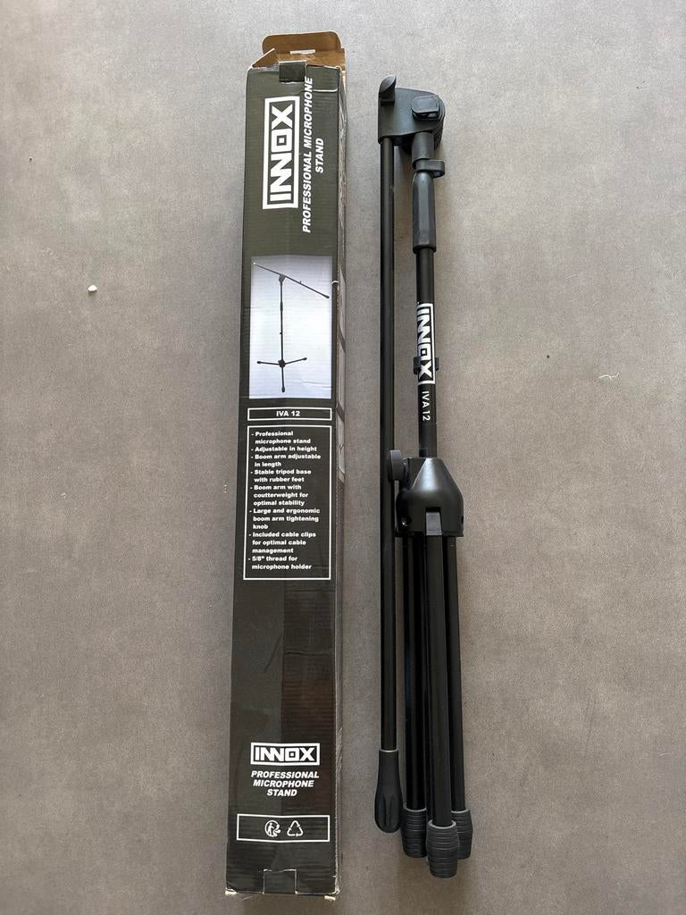 Innox IVA 12 Professionele Microfoonstandaard met Boomarm, Ophalen of Verzenden, Zo goed als nieuw