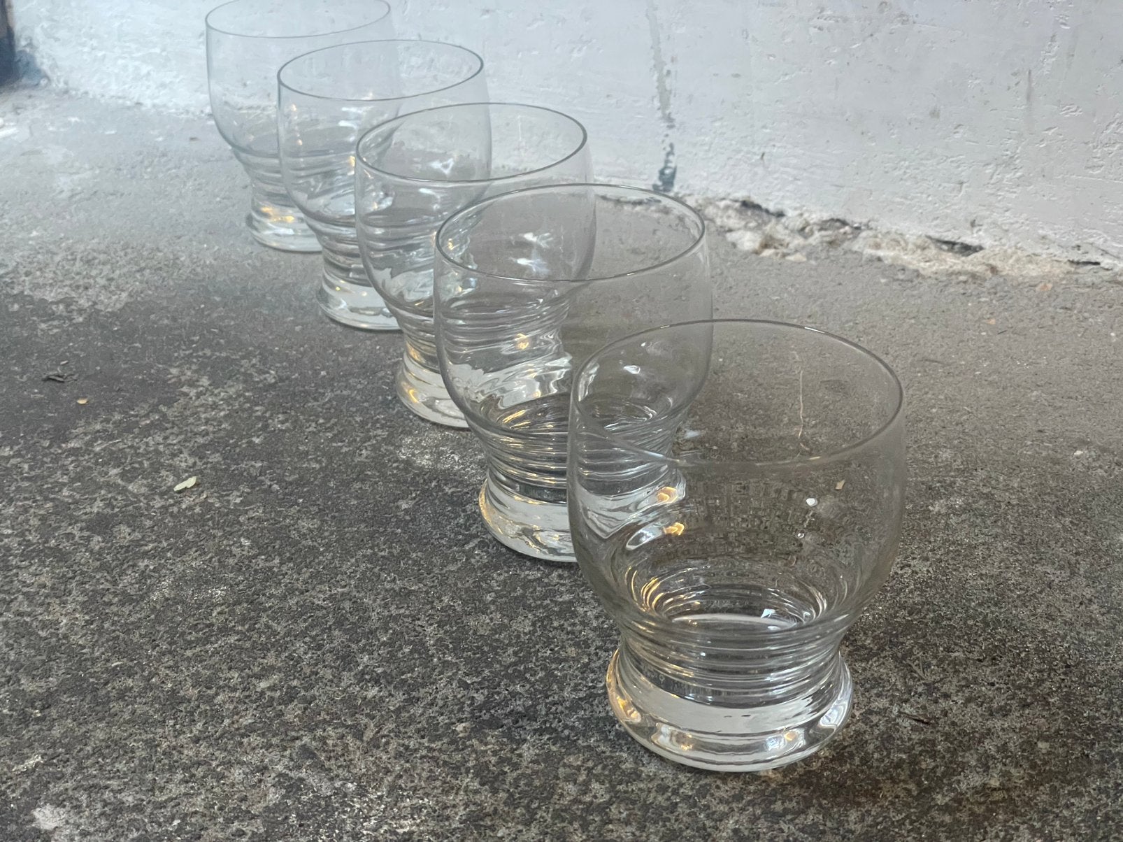 W.J.Rozendaal: 5 Tudor bierglazen Kristalunie, 1952 izgs, Antiek en Kunst, Antiek | Glas en Kristal, Ophalen of Verzenden