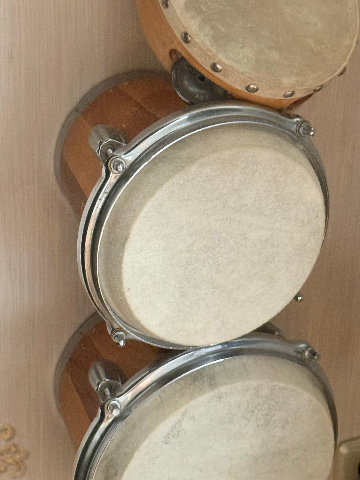 Bongo's en Tamboerijn - Afrikaanse Percussie Set, Ophalen, Gebruikt, Trommel