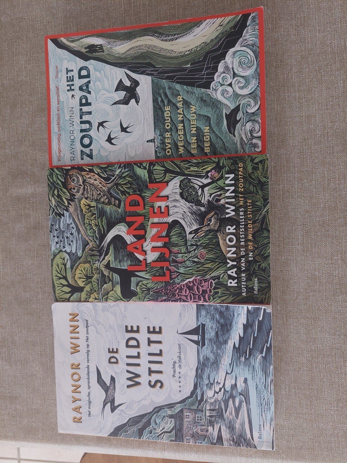 Raynor Winn - Het zoutpad, complete serie, Boeken, Ophalen of Verzenden, Zo goed als nieuw, Raynor Winn