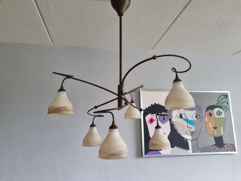 hanglamp vintage, Huis en Inrichting, Lampen | Hanglampen, Ophalen, Zo goed als nieuw, Minder dan 50 cm