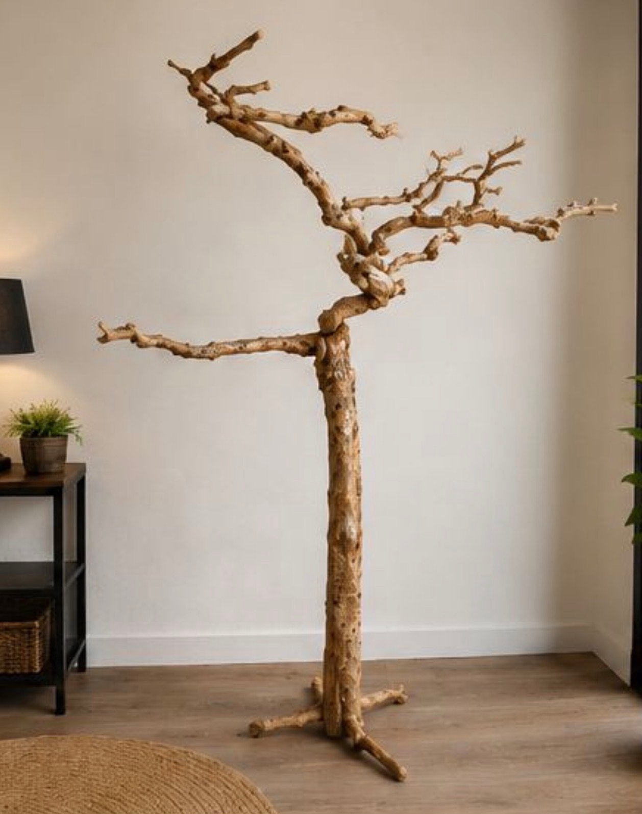 Decoratieve boom / Kapstok van echt hout, Ophalen, Nieuw, Staande kapstok, 150 tot 200 cm