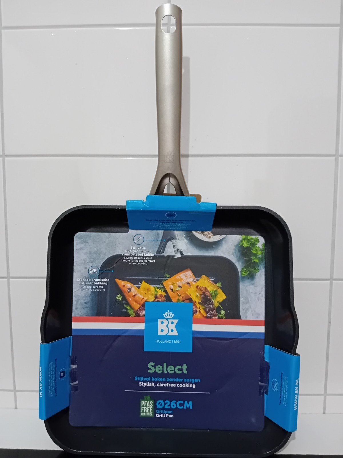 BK Select Grillpan 26 x 26 cm . PFAS -Vrij. Nieuw!, Huis en Inrichting, Keuken | Potten en Pannen, Ophalen, Nieuw, Steen/keramiek