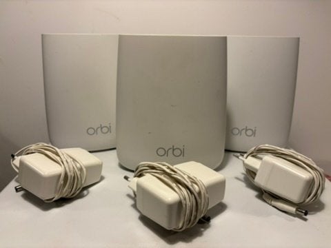 Netgear Orbi RBK23-Mesh WiFi Set 3 stations-AC2200 Tri-Band, Ophalen of Verzenden, Gebruikt, Netgear Orbi