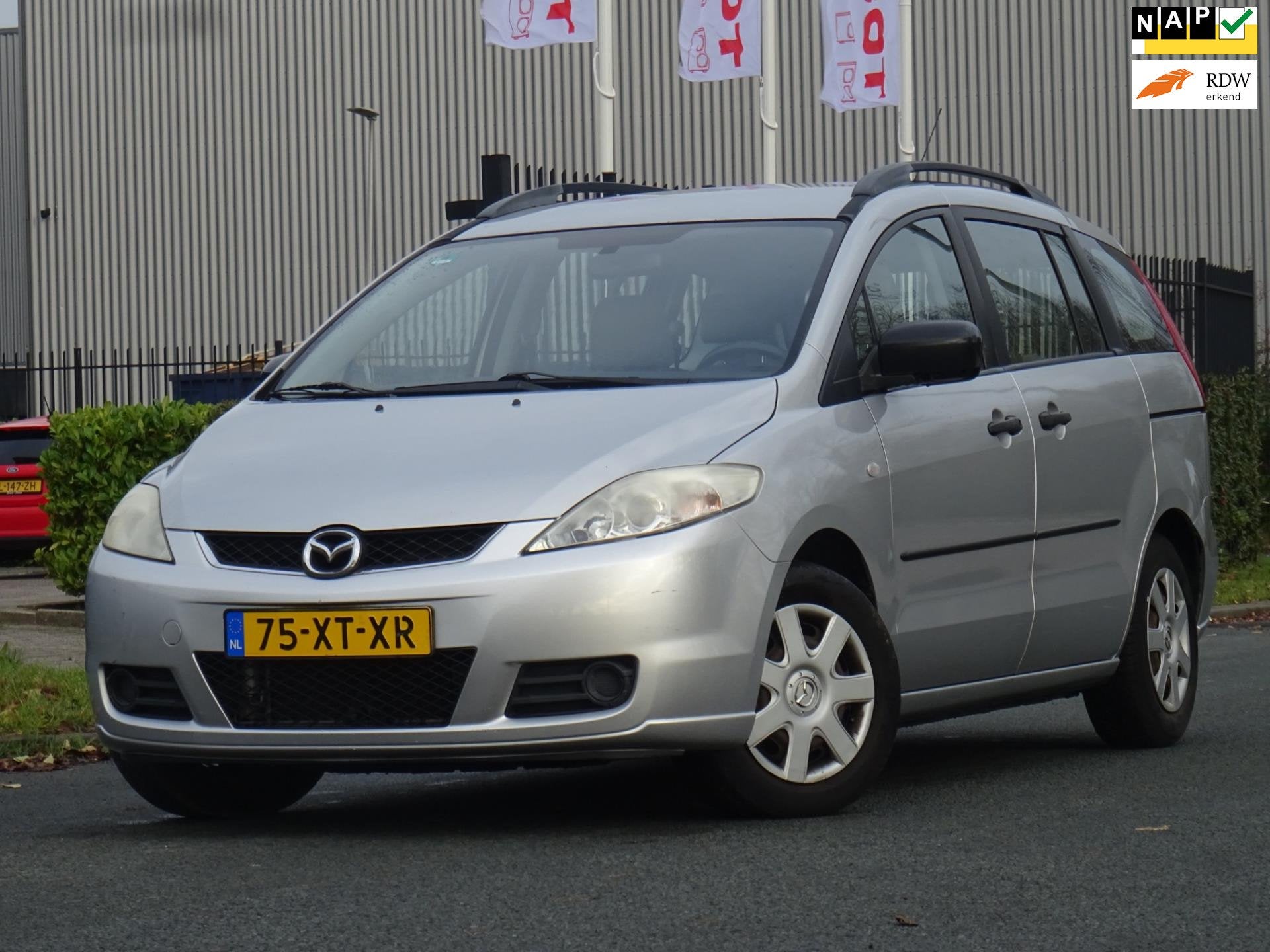 Mazda 5 1.8 Touring BJ2007 NAP/AIRCO/PDC/TREKHAAK/APK, Auto's, Gebruikt, 1370 kg, 4 cilinders, Origineel Nederlands