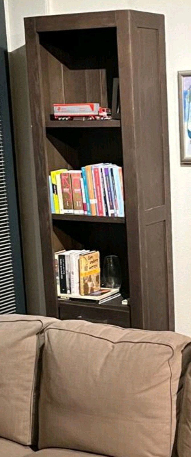 2 gratis boekenkasten kasten donkerbruin zwart 2 meter hoog, Ophalen, Gebruikt, 200 cm of meer, 50 tot 100 cm