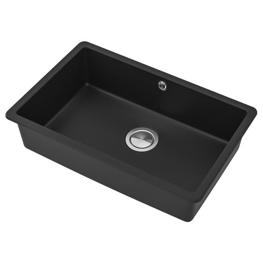 IKEA KILSVIKEN spoelbak, zwart, 72x46 cm, Ophalen, Overige typen, IKEA, Nieuw