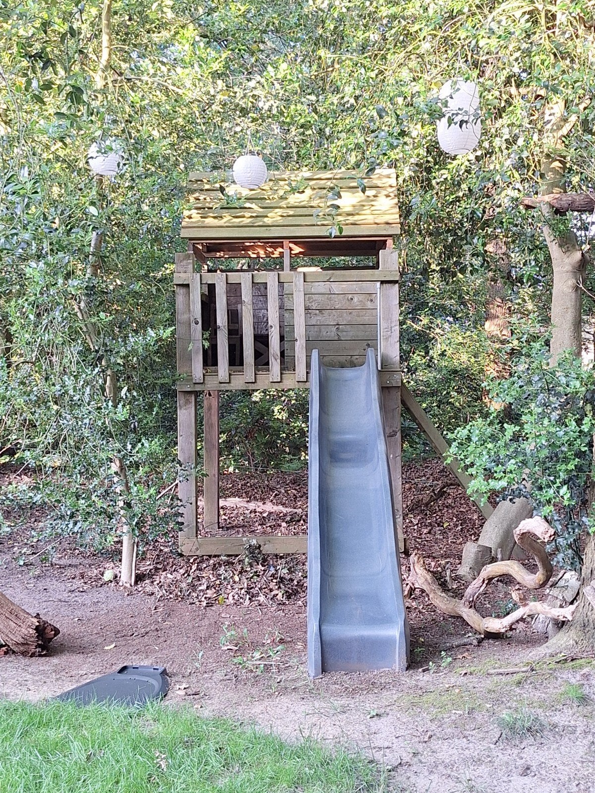 Glijbaan kunststof, 1.30m hoog, gebruikt, Ophalen, Gebruikt, Glijbaan