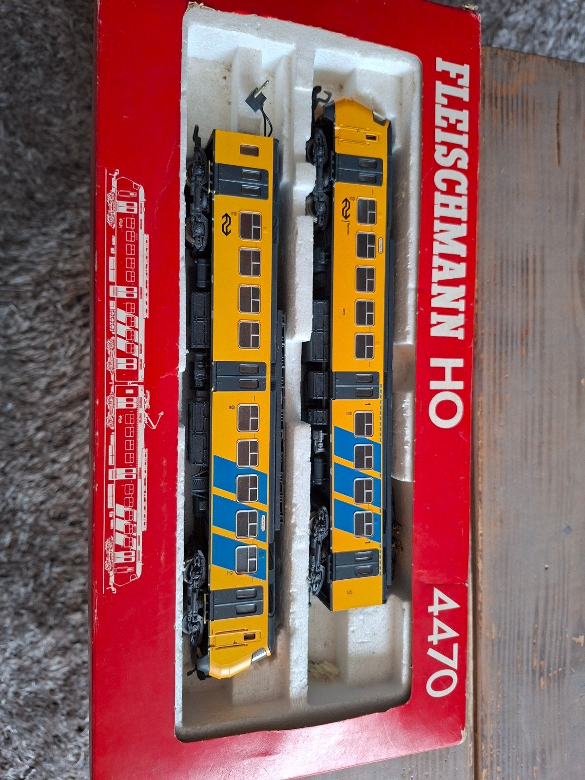 Fleischmann NS Sprinter HO Treinset - Gebruikt, Hobby en Vrije tijd, Modeltreinen | H0, Gebruikt, Treinset, Gelijkstroom, Fleischmann