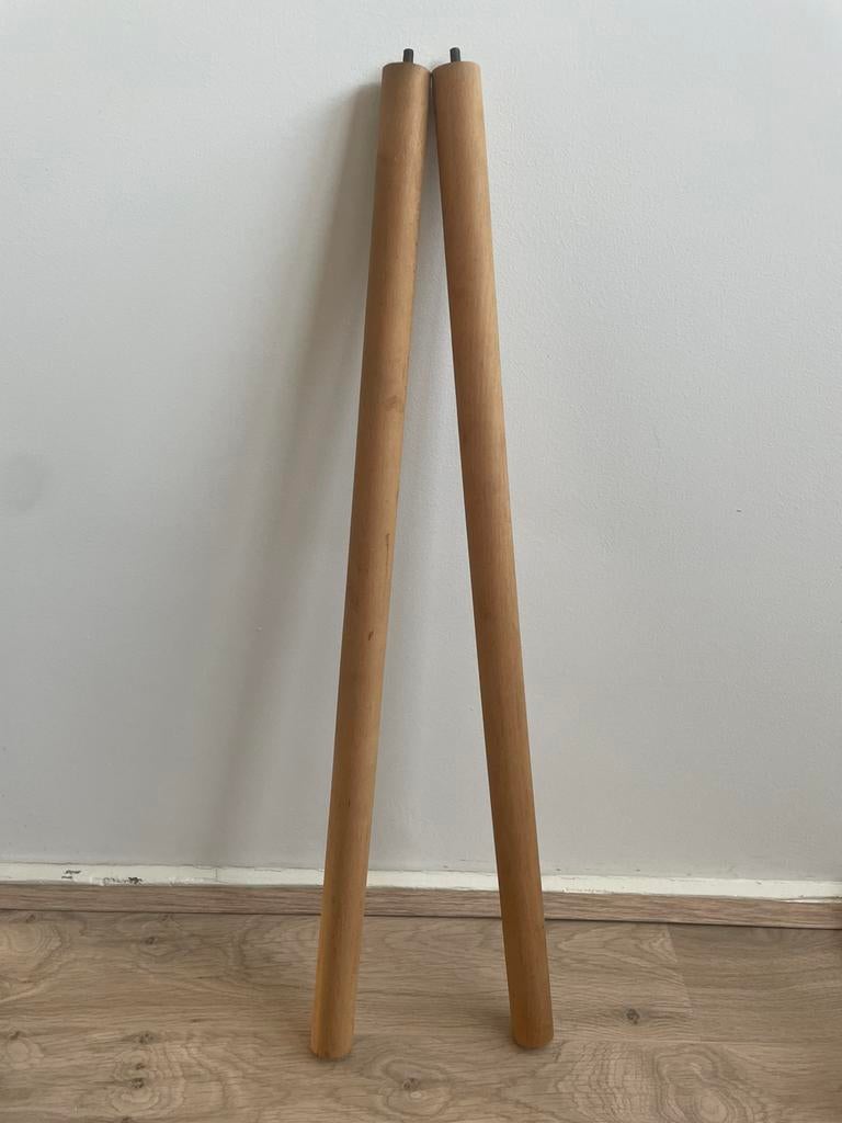 2 Vintage Willem Lutjens stokken, Ophalen of Verzenden, Gebruikt, Minder dan 100 cm