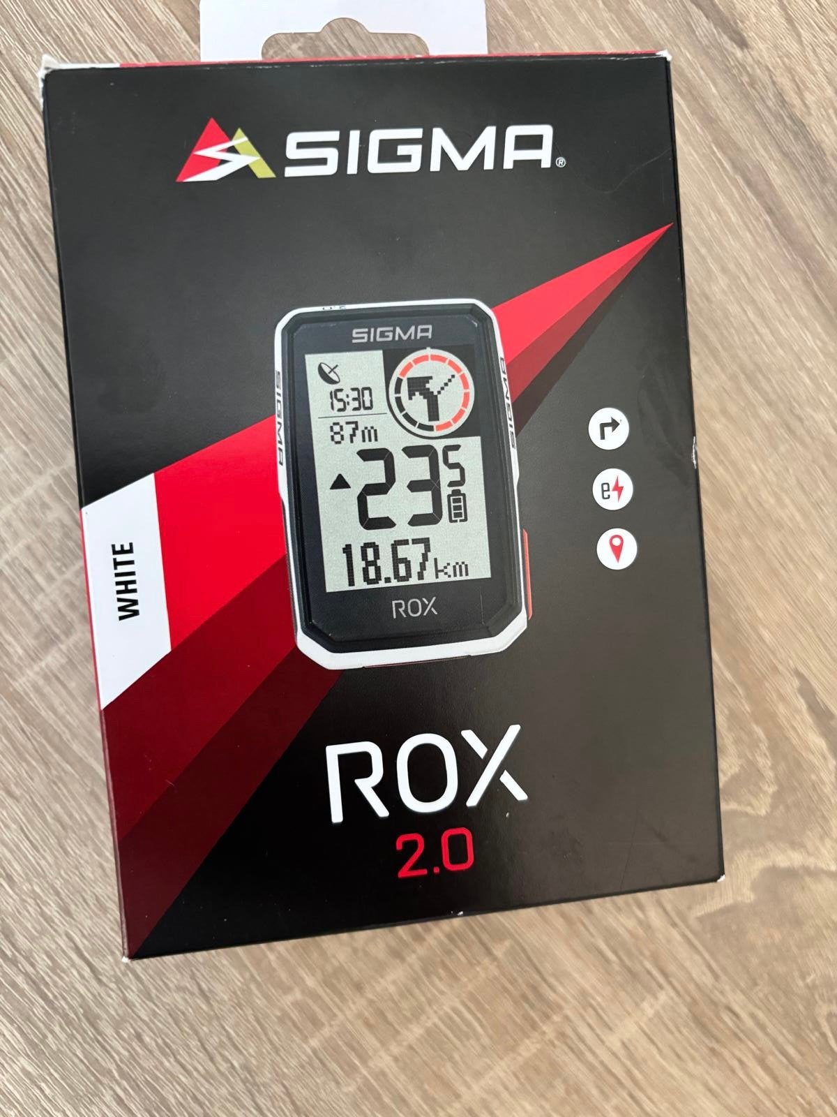 Sigma Rox 2.0 GPS fietscomputer NWST compleet, Fietsen en Brommers, Ophalen, Draadloos, Zo goed als nieuw