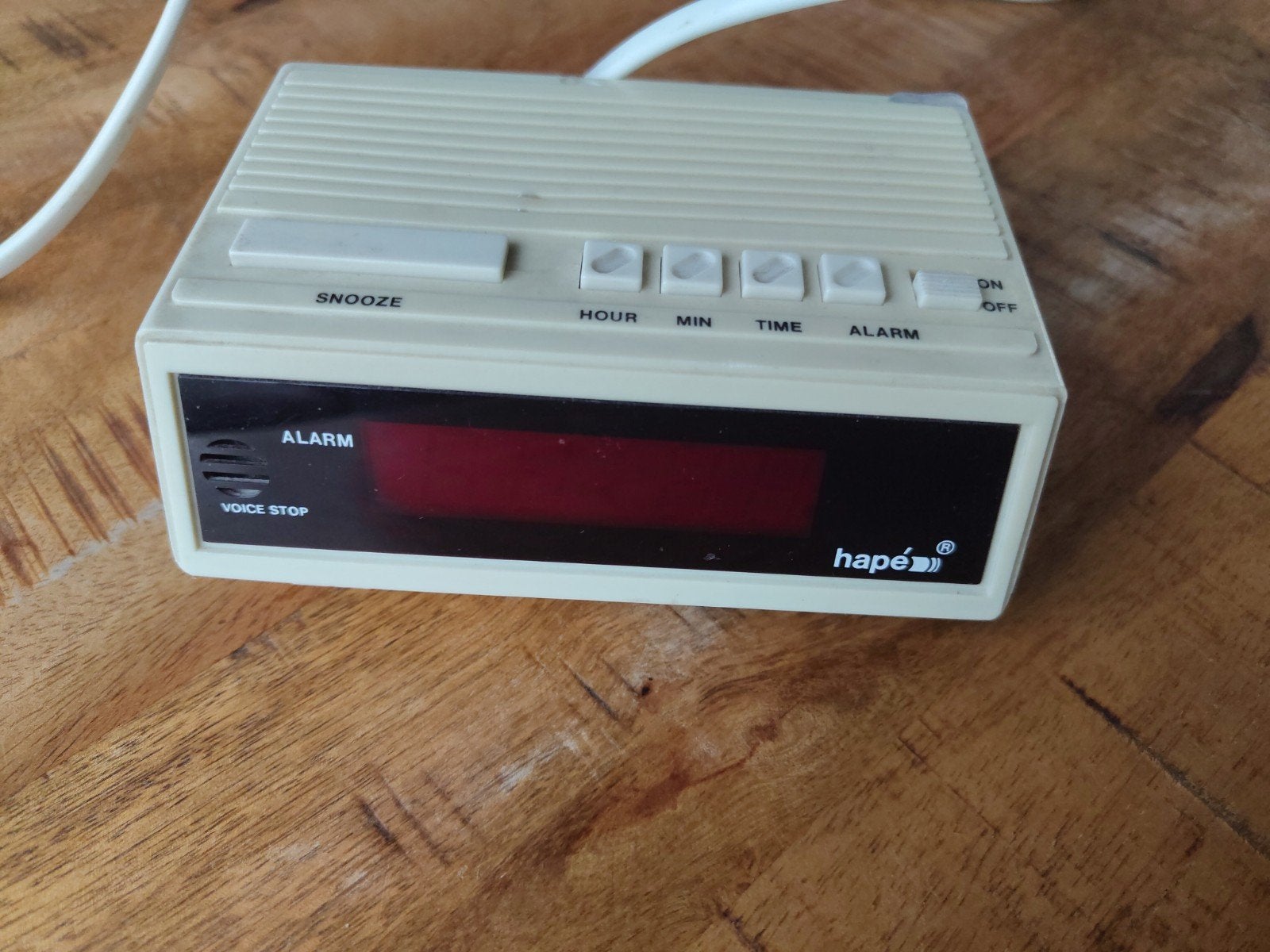 Vintage Hapé Digitale Wekker - Behuizing licht beschadigd, Ophalen of Verzenden, Gebruikt, Digitaal