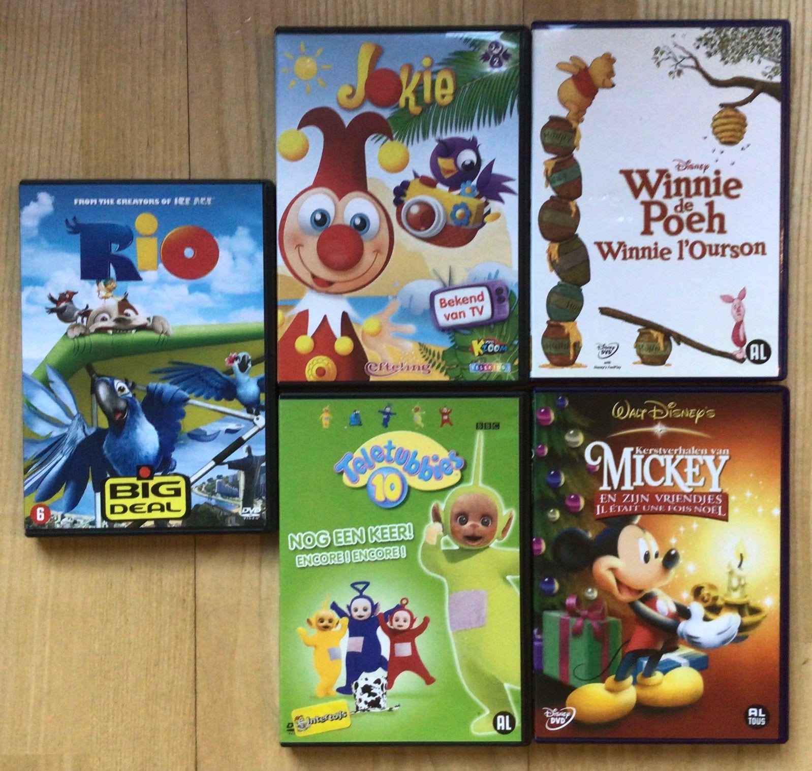 Vijf kinder dvd’s, Cd's en Dvd's, Alle leeftijden, Ophalen of Verzenden, Zo goed als nieuw, Overige soorten