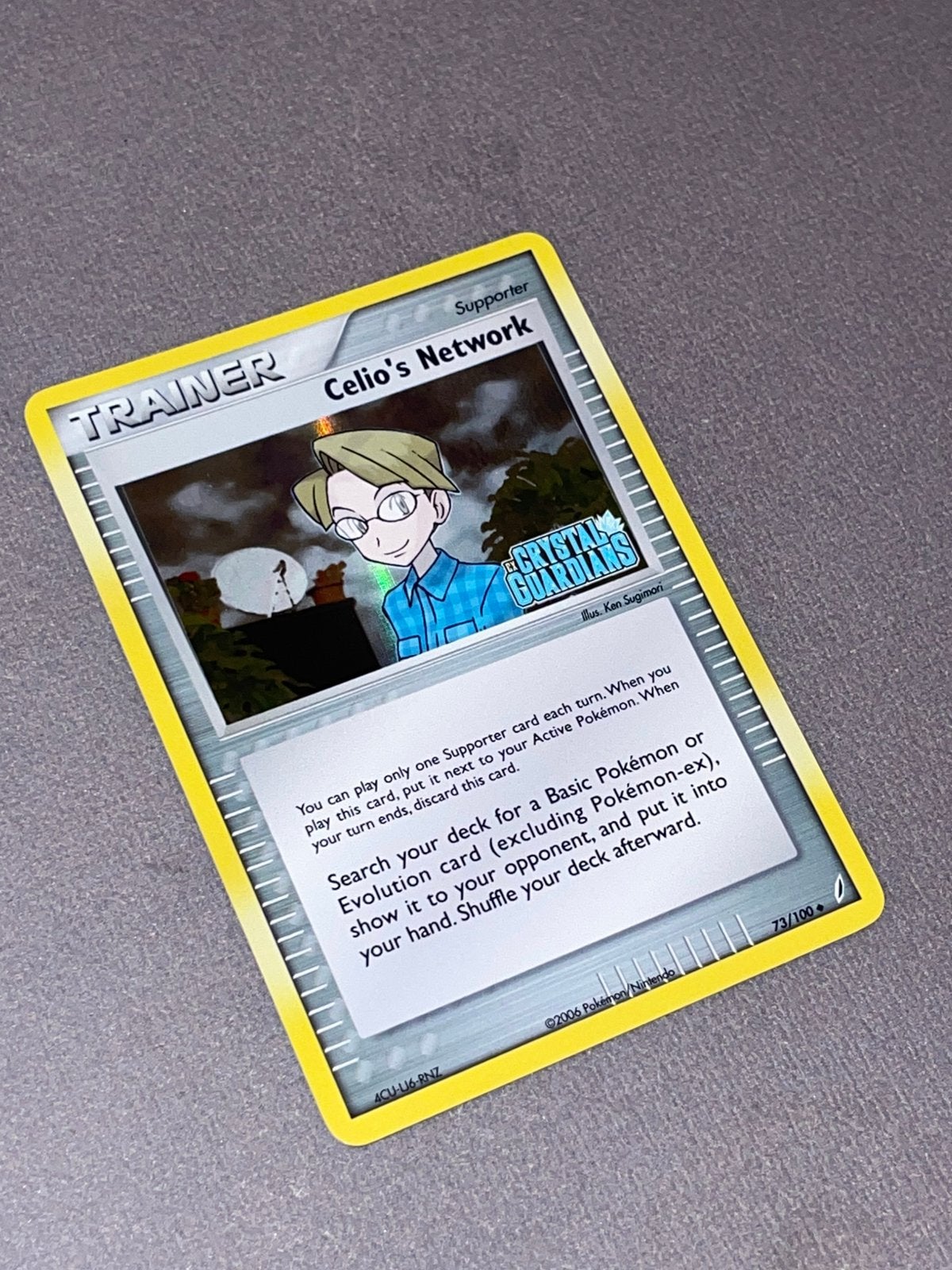 Pokemon - Celio’s Network - Ex Crystal Guardians Stamped, Ophalen of Verzenden, Zo goed als nieuw, Losse kaart, Foil