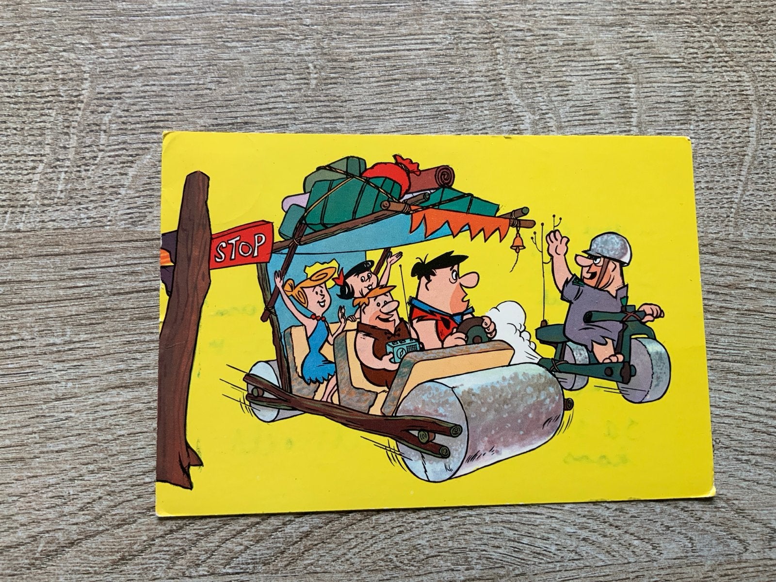 Vintage Flintstones Ansichtkaart - Hanna-Barbera 1964, Ophalen of Verzenden, 1960 tot 1980, Gelopen