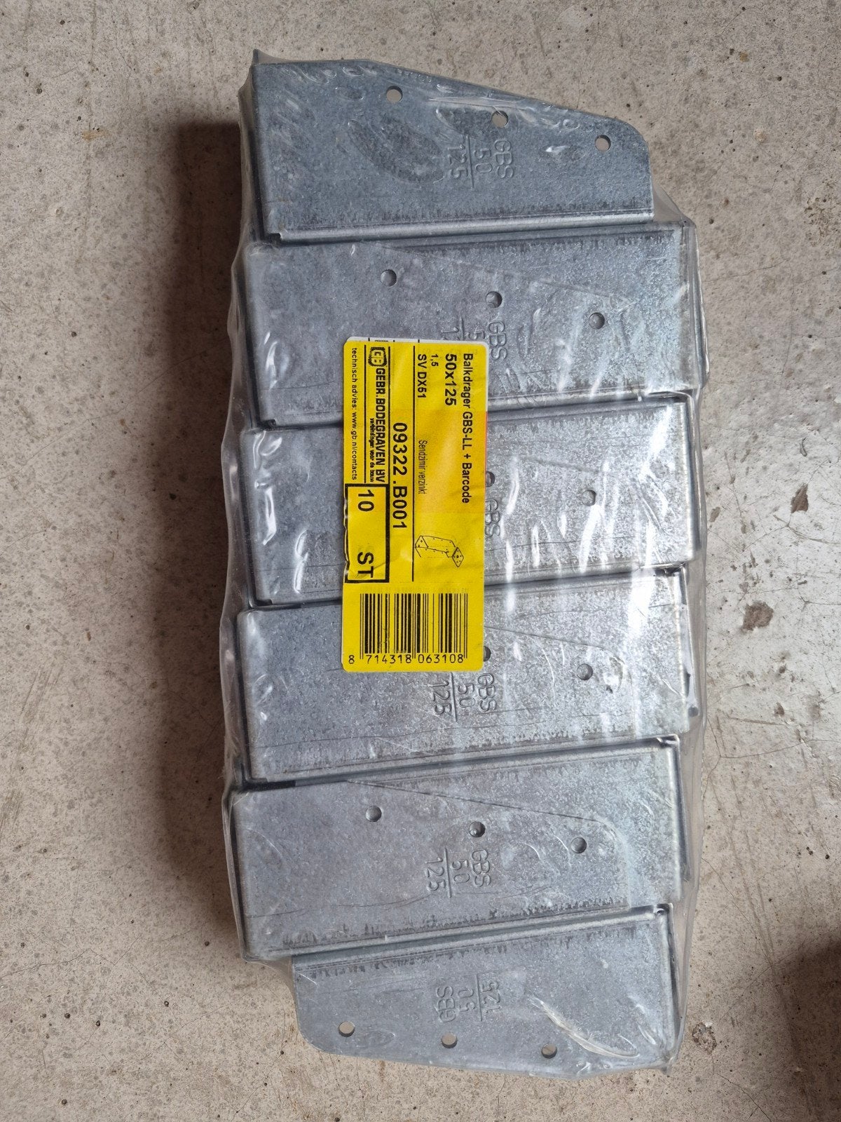 Balkdrager GBS-LL 50x125 Sendzimir verzinkt (10 stuks), Doe-het-zelf en Verbouw, IJzerwaren en Bevestigingsmiddelen, Ophalen, Nieuw