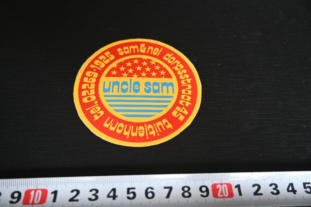 sticker tuitjenhorn uncle sam sam & nel dorpsstraat 45, Ophalen, Zo goed als nieuw