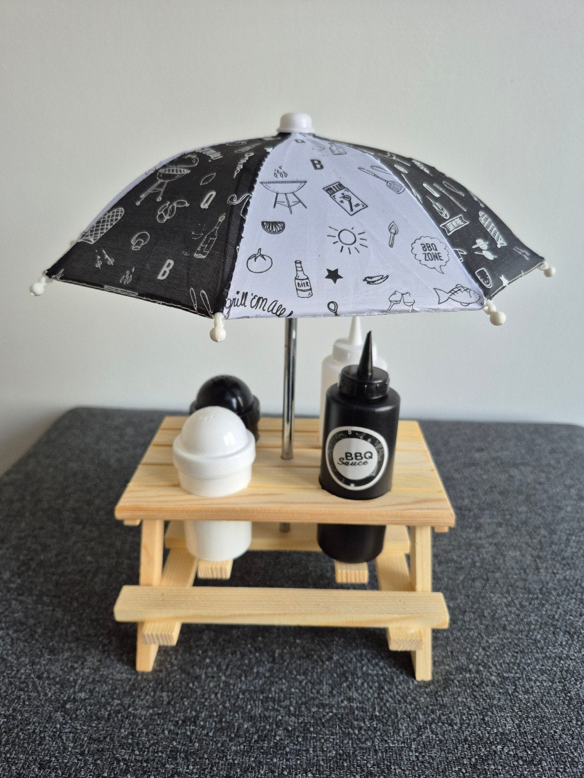BBQ Sausenset met parasol en picknicktafel, Overige typen, Hout, Nieuw, Ophalen of Verzenden