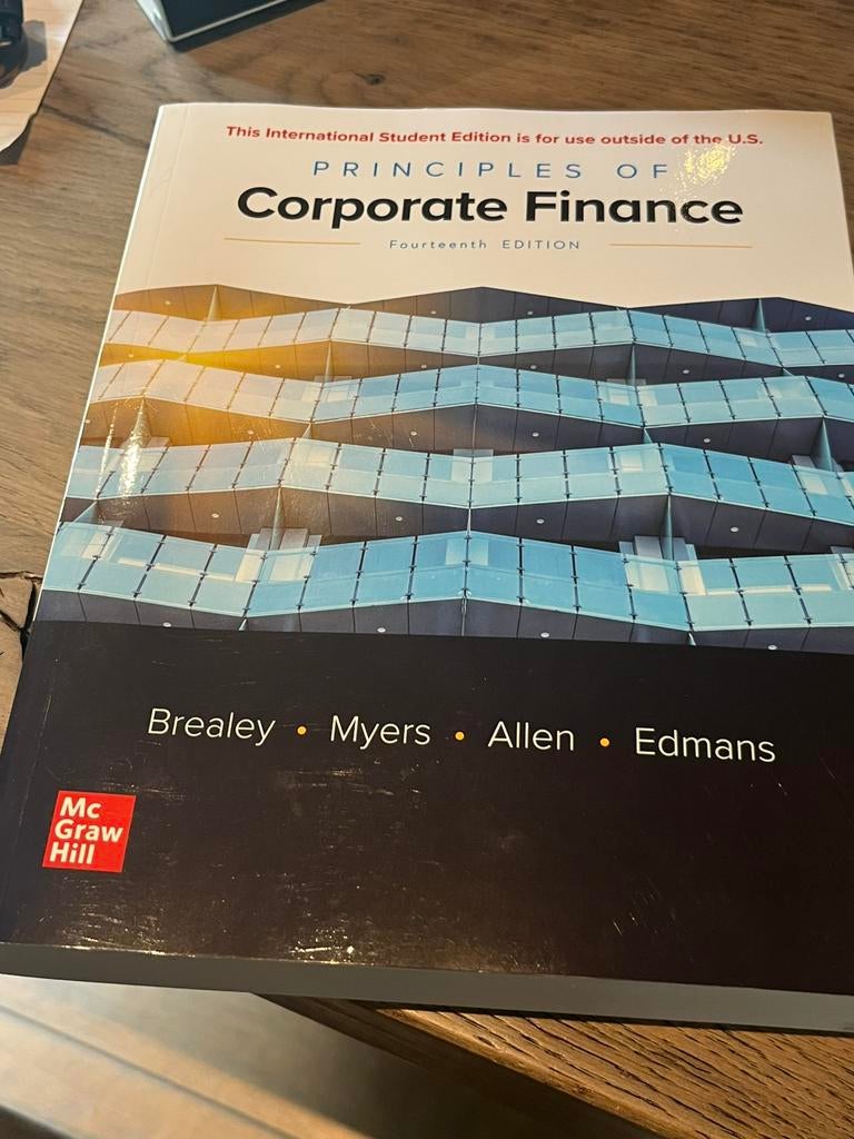 Principles of corporate Finance, Boeken, Informatica en Computer, Ophalen, Nieuw, Overige onderwerpen