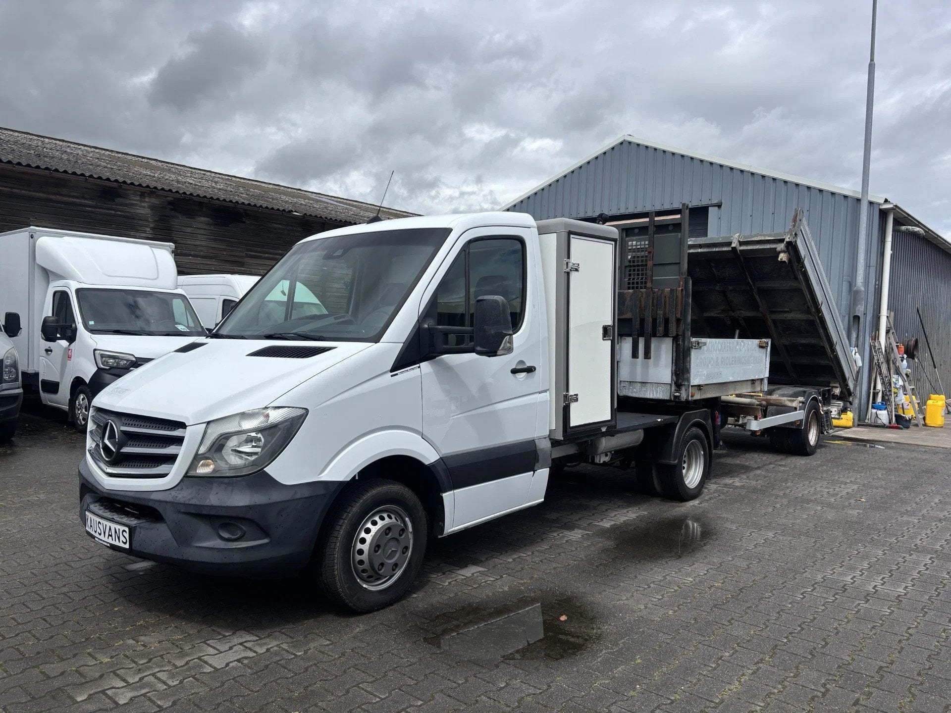 Mercedes-Benz Sprinter 519 CDI BE Combi. 3-zijdige Kipper. 8, Auto's, Euro 6, 190 pk, Overige brandstoffen, Wit