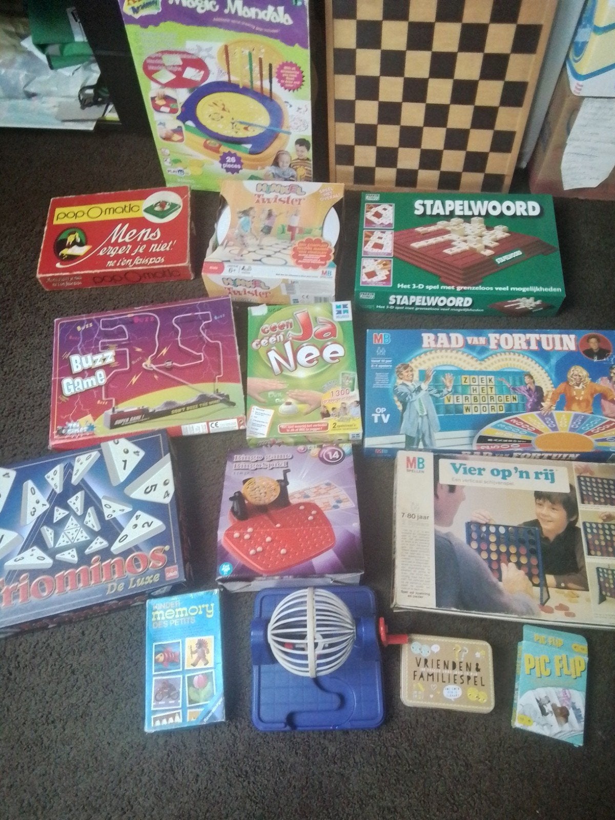 collectie van 14 diverse bord- en gezelschapsspellen bieden, Gebruikt, Diverse, Ophalen of Verzenden, Een of twee spelers