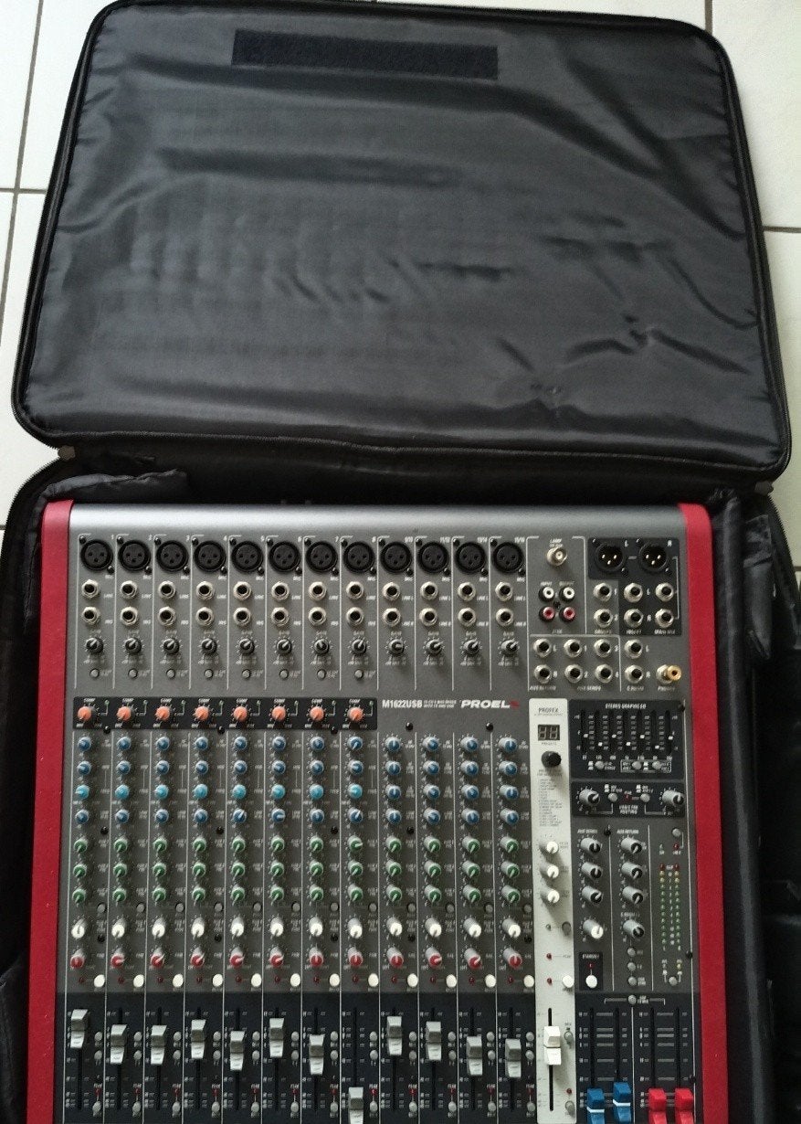 Proel M1622USB Mixer met FX en USB - Inclusief Draagtas, Muziek en Instrumenten, Mengpanelen, Ophalen, Nieuw, 10 tot 20 kanalen
