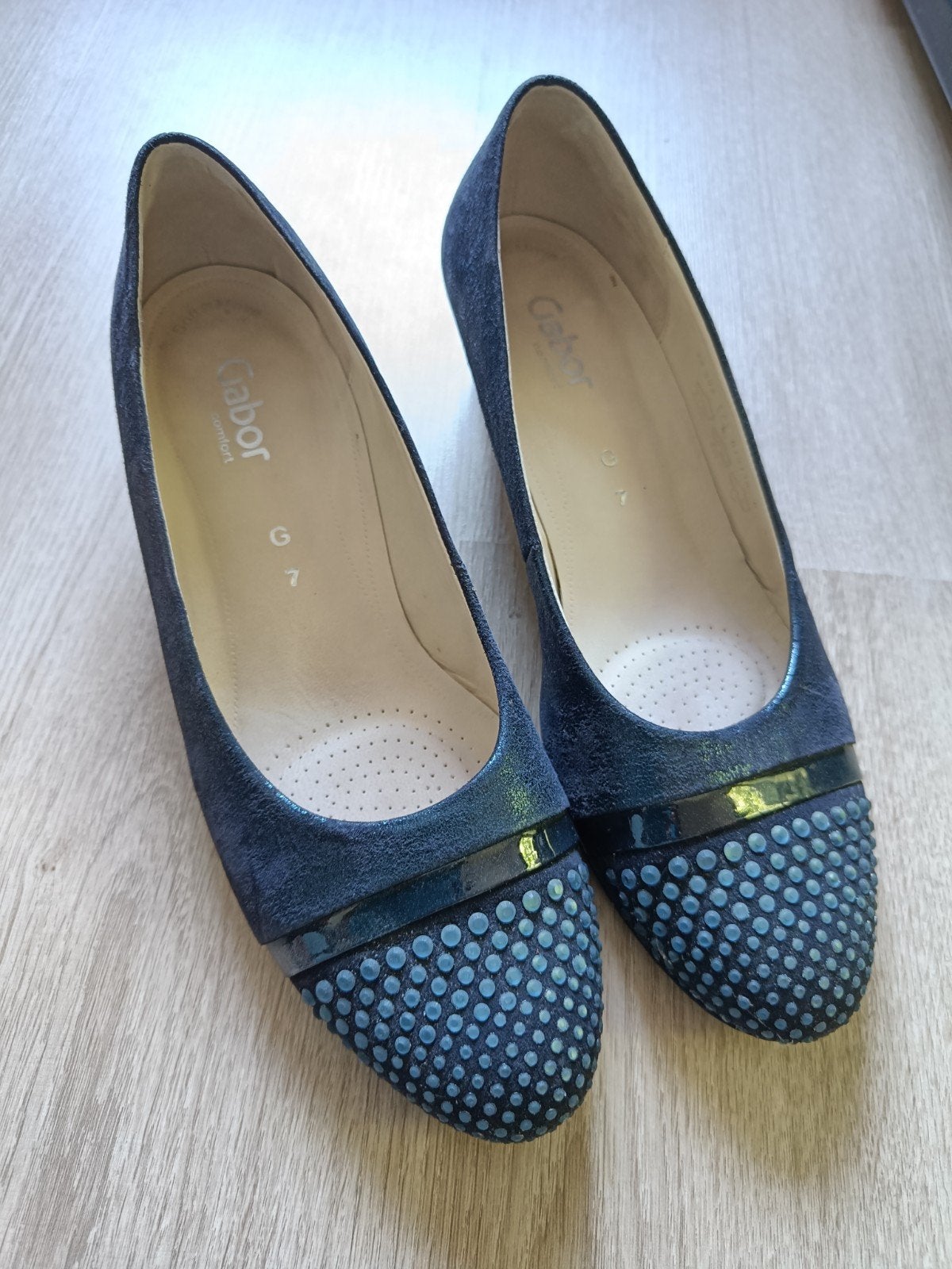 Gabor Comfort Pumps - Donkerblauw Suede Maat 40.5, Schoenen met lage hakken, Blauw, Gabor, Ophalen of Verzenden
