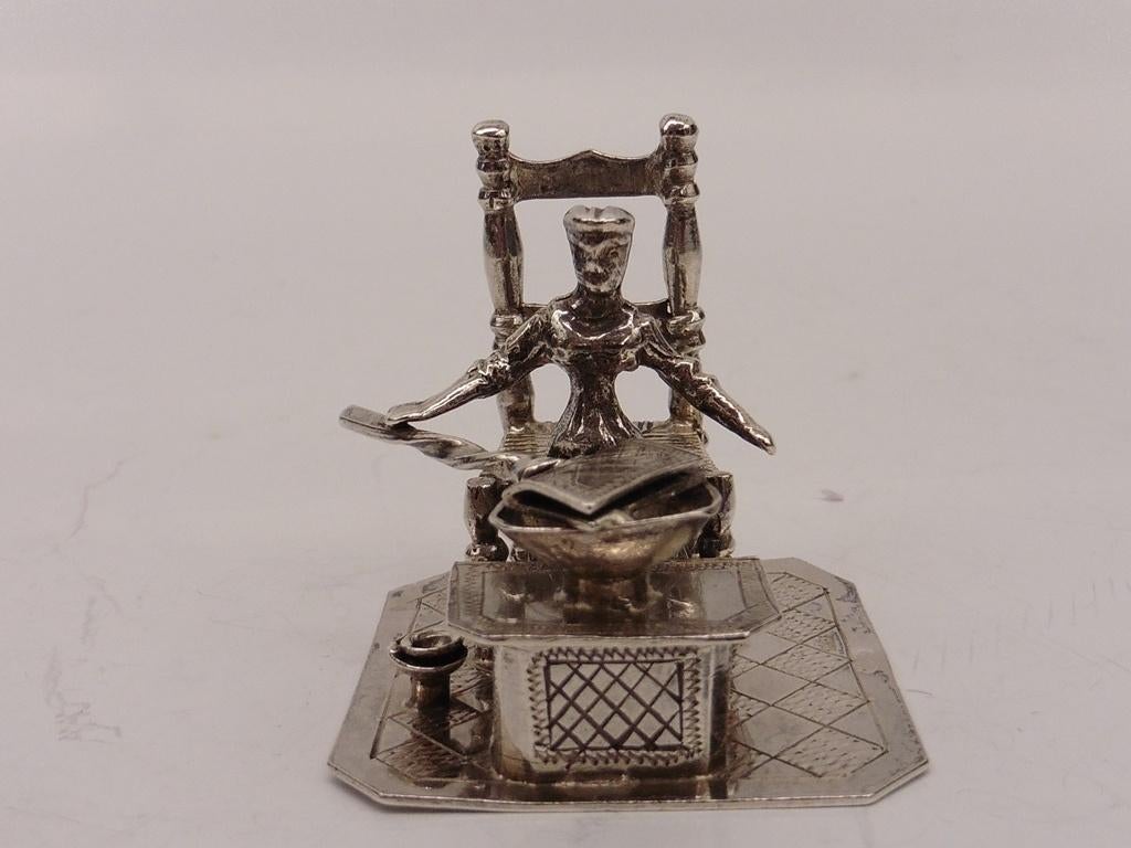 Zilveren miniatuur Wafelmaakster                        Z437, Ophalen of Verzenden, Zilver