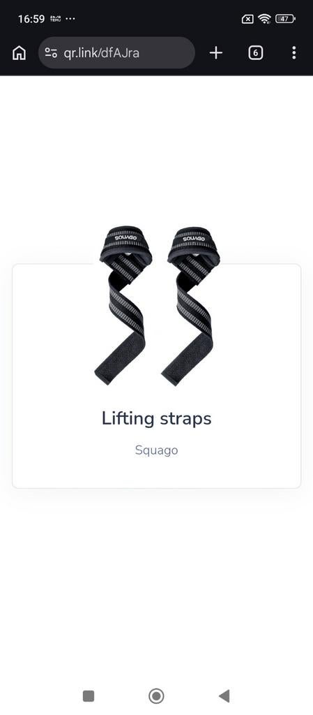 Squago Lifting Straps - Tilbanden voor Krachttraining, Ophalen of Verzenden, Nieuw, Rug, Halterriem