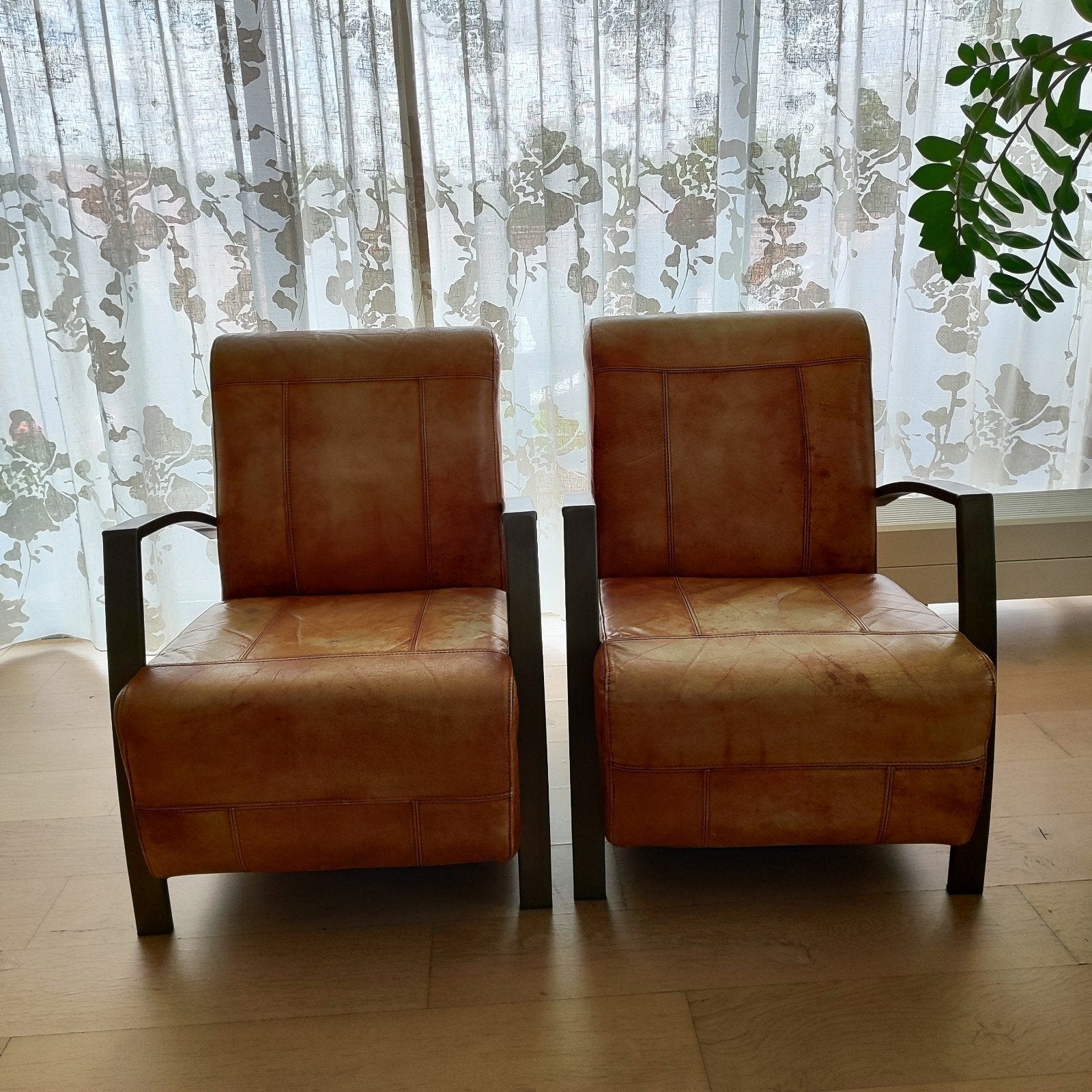 Twee fauteuils., Ophalen, Gebruikt, 75 tot 100 cm, 50 tot 75 cm