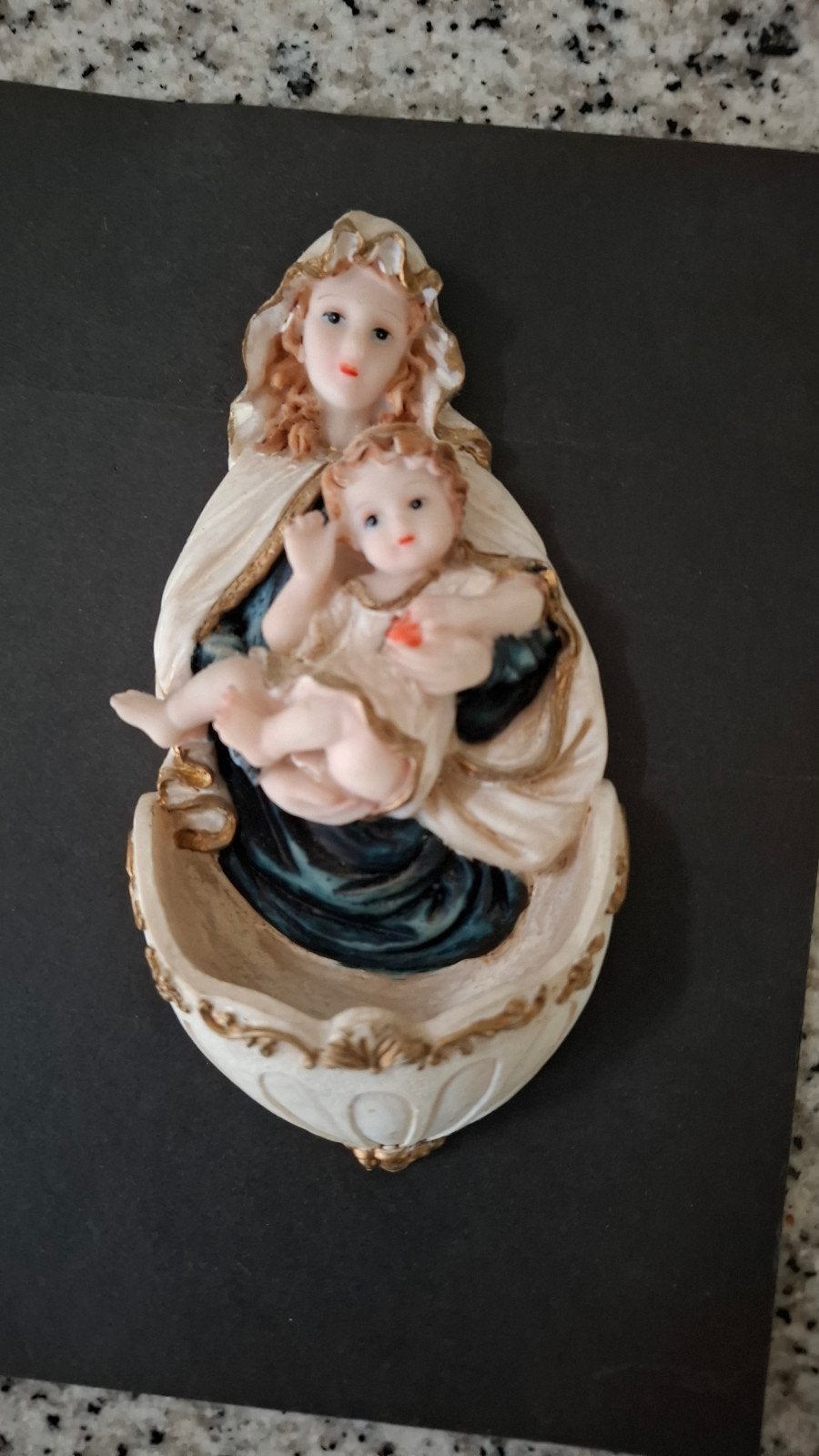 wijwaterbakje maria kindeke Jezus katholiek, Ophalen of Verzenden