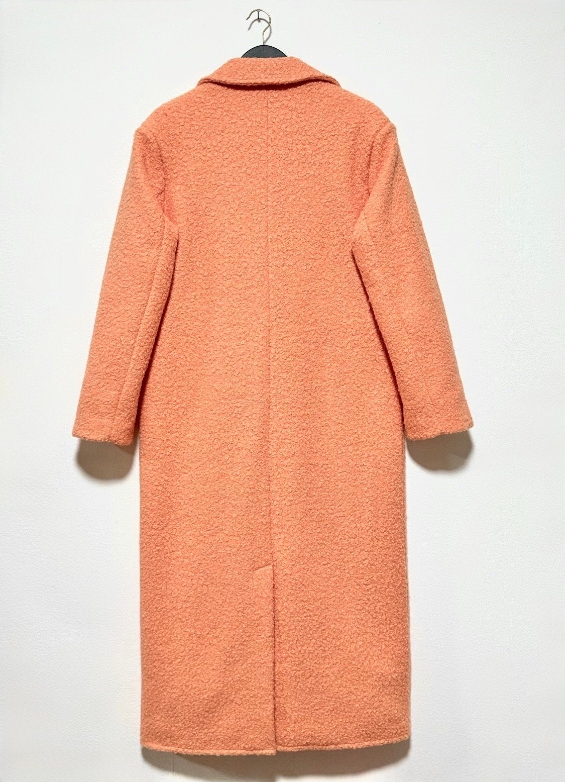 NA-KD Lange Teddy Jas  in perzikoranje Maat- 40, Verzenden, Zo goed als nieuw, Maat 38/40 (M), Oranje