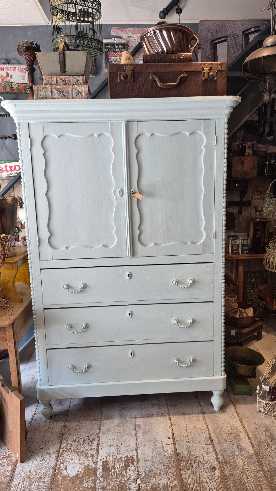 Super leuke oude grenen biedermeier meidenkast, Antiek en Kunst, Ophalen