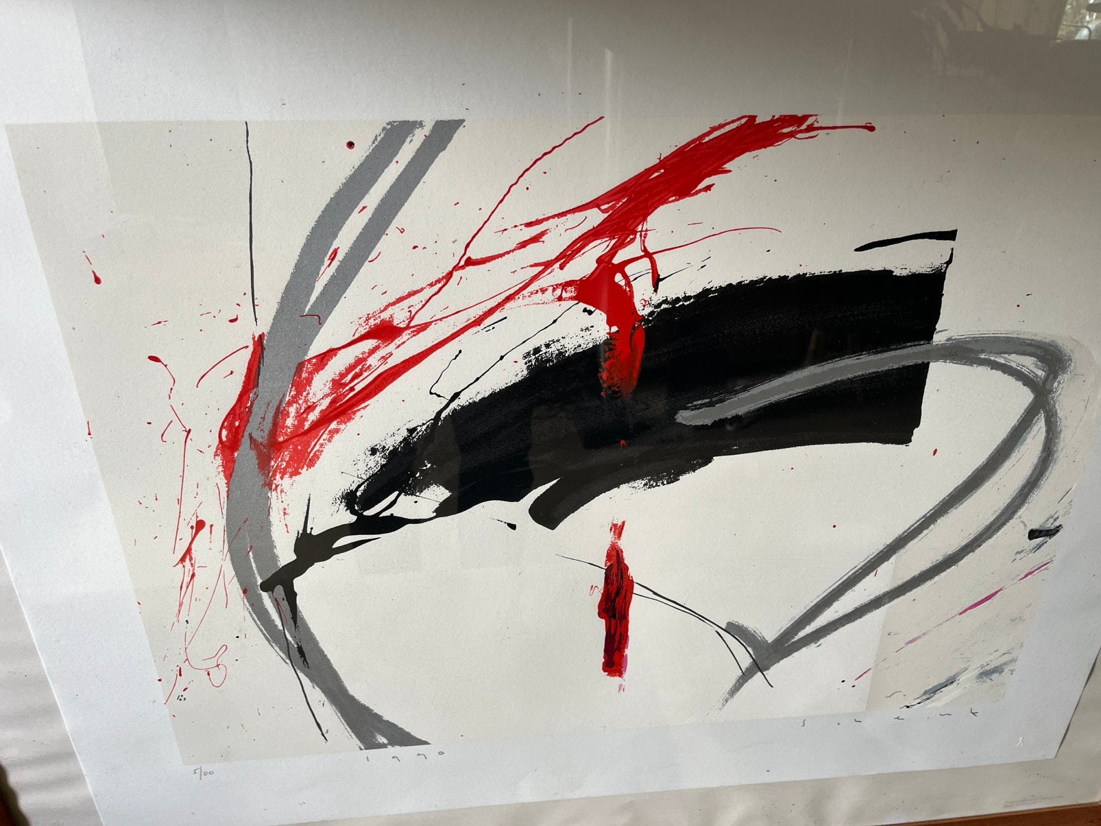 Abstract Schilderij Peter Schenk 'Haiku' (1990) - Gemengde T, Ophalen of Verzenden